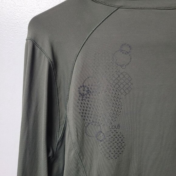 Lole Athletic Jacket Full Zip Womens XL Green Zipper Pocket Long Sleeve Active - Picture 3 of 10